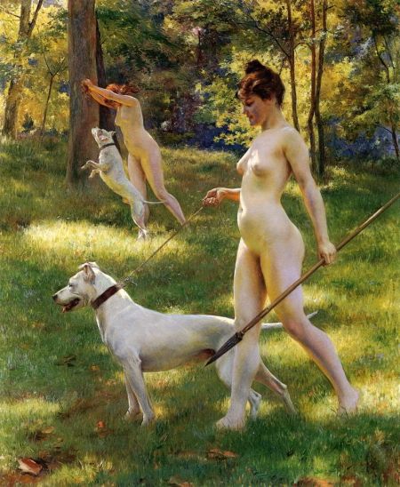 LeBlanc Stewart, Julius - Nymphs Hunting - 1898
